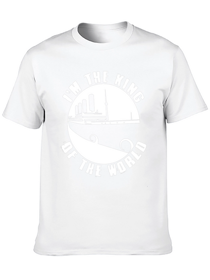 Camiseta Negra Soy el Rey del Mundo Titanic