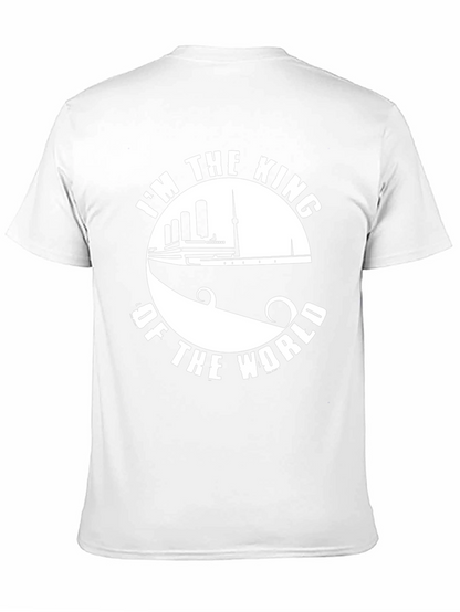 Camiseta Negra Soy el Rey del Mundo Titanic
