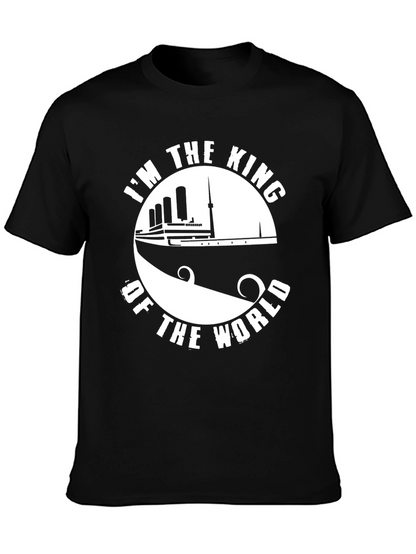 Camiseta Negra Soy el Rey del Mundo Titanic