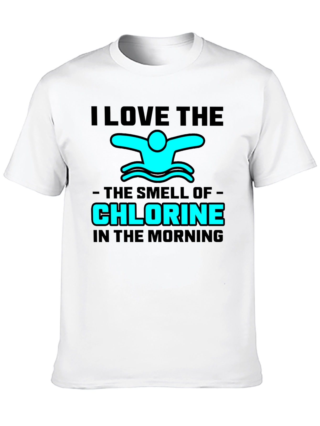 Camiseta Negra: Amo el Olor a Cloro