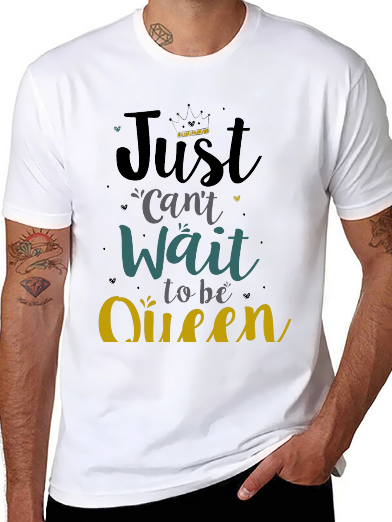 Camiseta Negra Just Cant Wait to be Queen