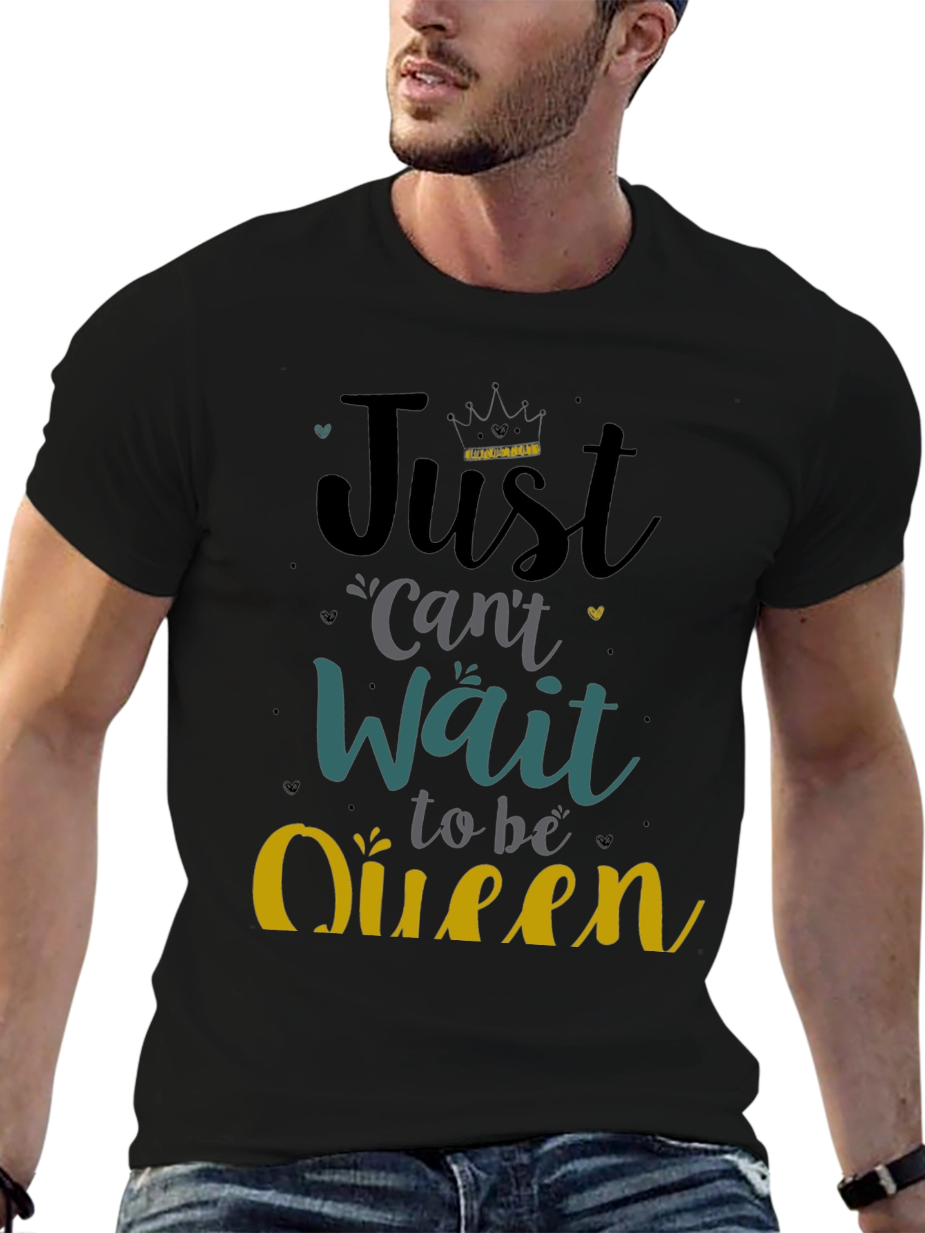 Camiseta Negra Just Cant Wait to be Queen