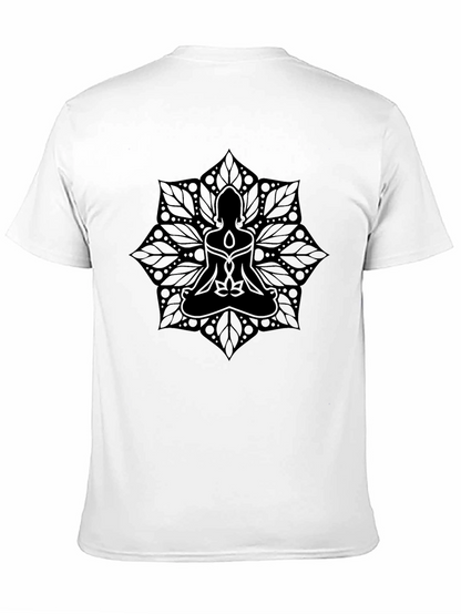 Camiseta Negra Mandala Yoga Meditación