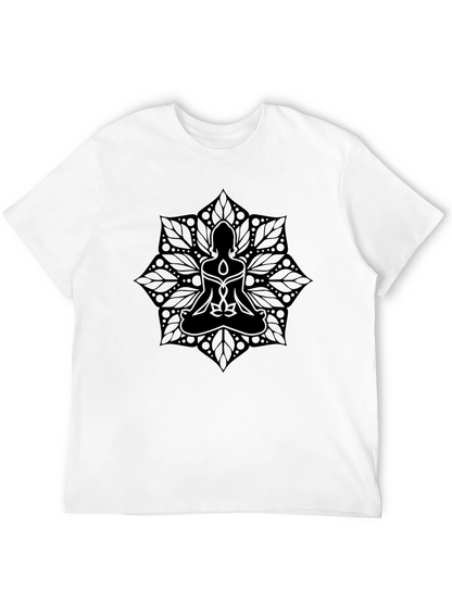Camiseta Negra Mandala Yoga Meditación