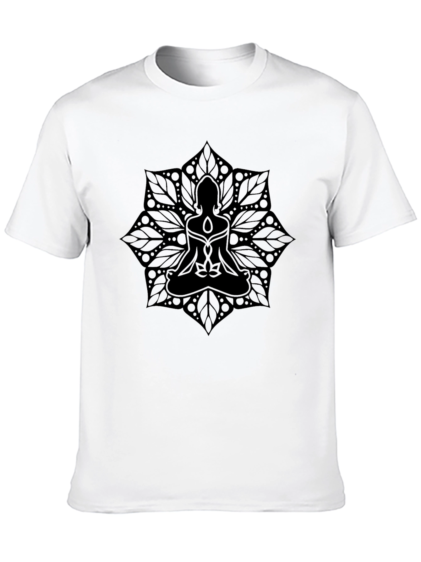 Camiseta Negra Mandala Yoga Meditación