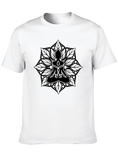 Camiseta Negra Mandala Yoga Meditación