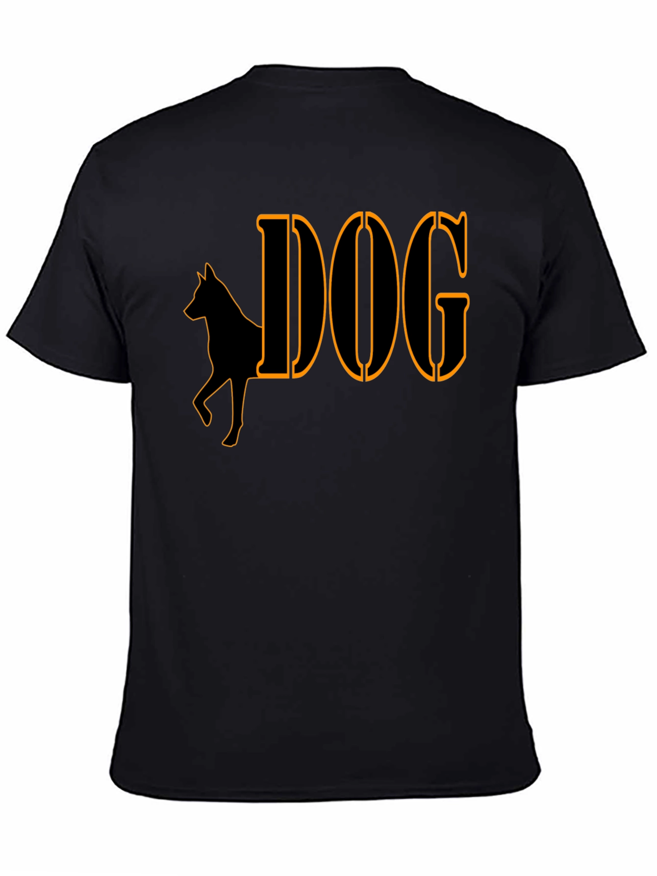 Camiseta Negra Diseño Perro