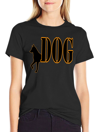Camiseta Negra Diseño Perro