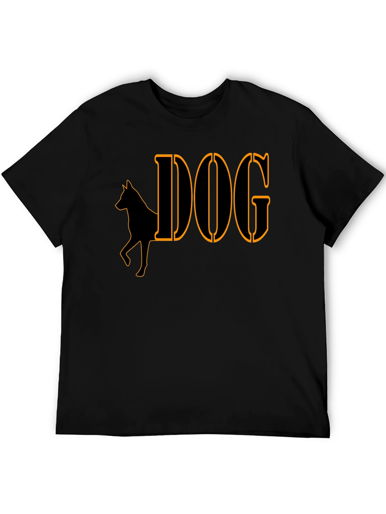Camiseta Negra Diseño Perro