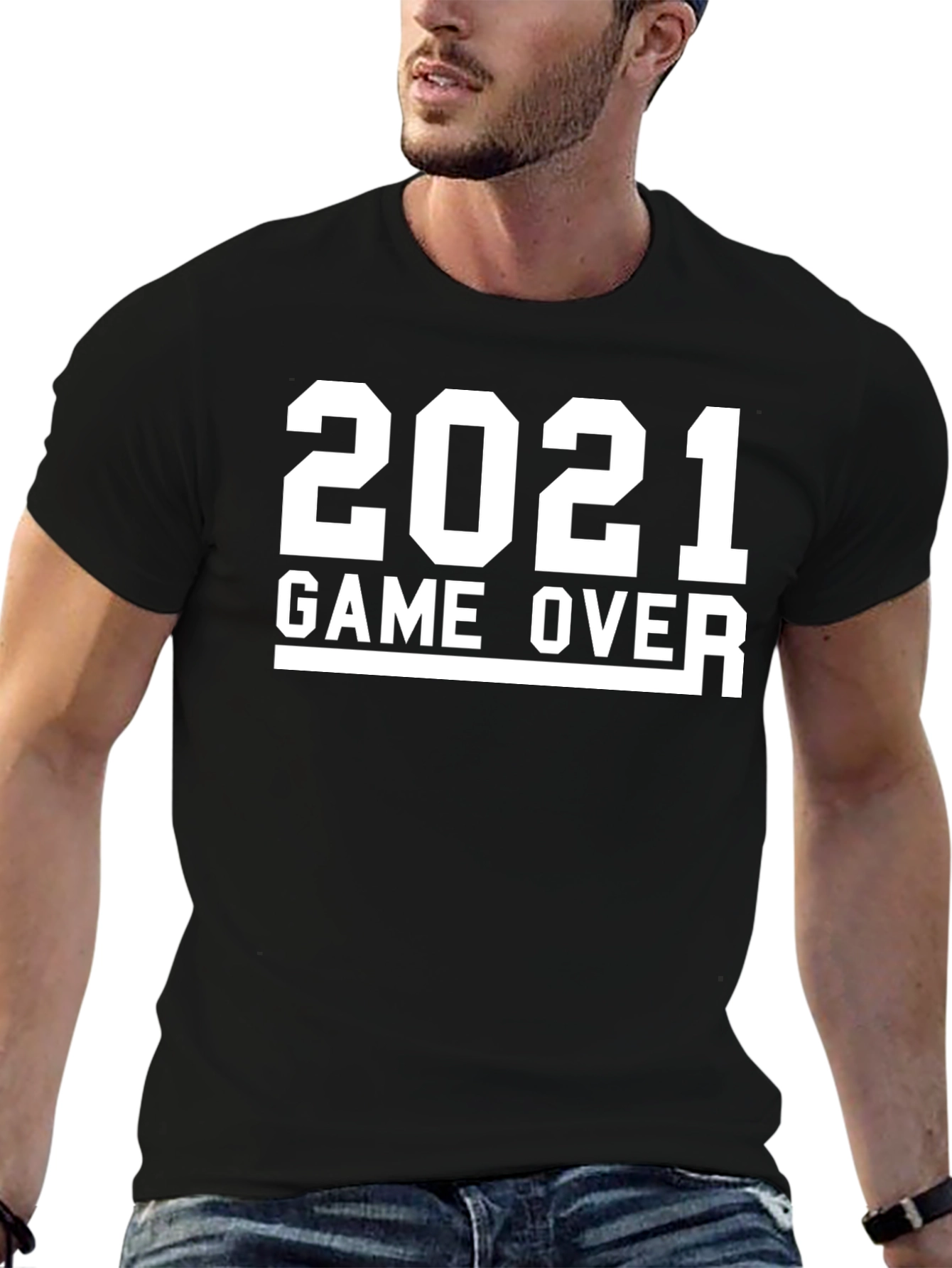 Camiseta Negra con Diseño 2021 Game Over