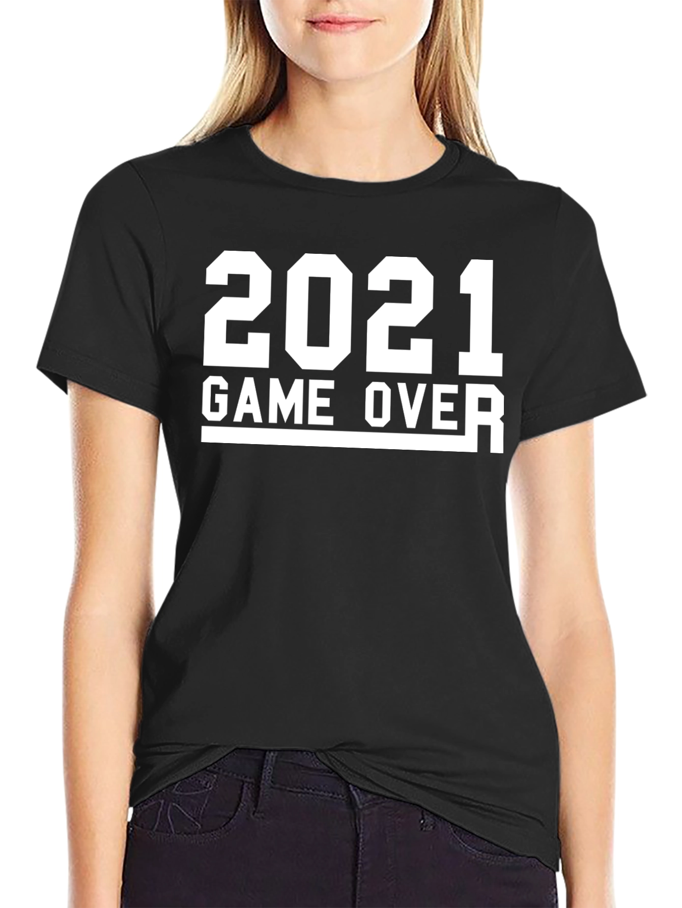 Camiseta Negra con Diseño 2021 Game Over