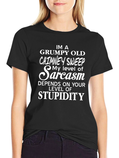 Camiseta Negra: Sarcasmo de Deshollinador Gruñón