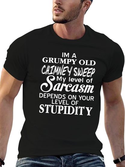 Camiseta Negra: Sarcasmo de Deshollinador Gruñón
