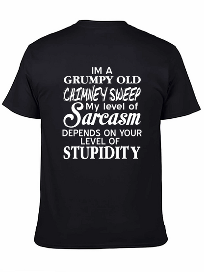 Camiseta Negra: Sarcasmo de Deshollinador Gruñón