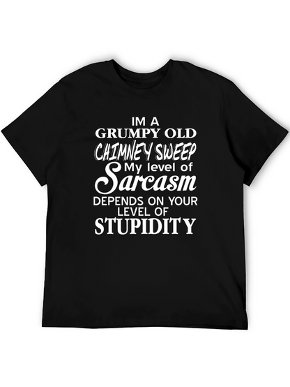 Camiseta Negra: Sarcasmo de Deshollinador Gruñón