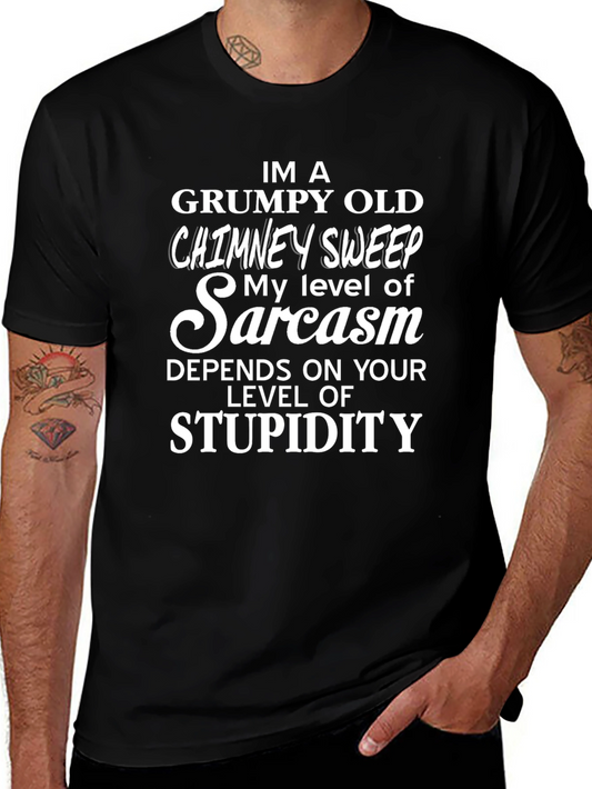 Camiseta Negra: Sarcasmo de Deshollinador Gruñón
