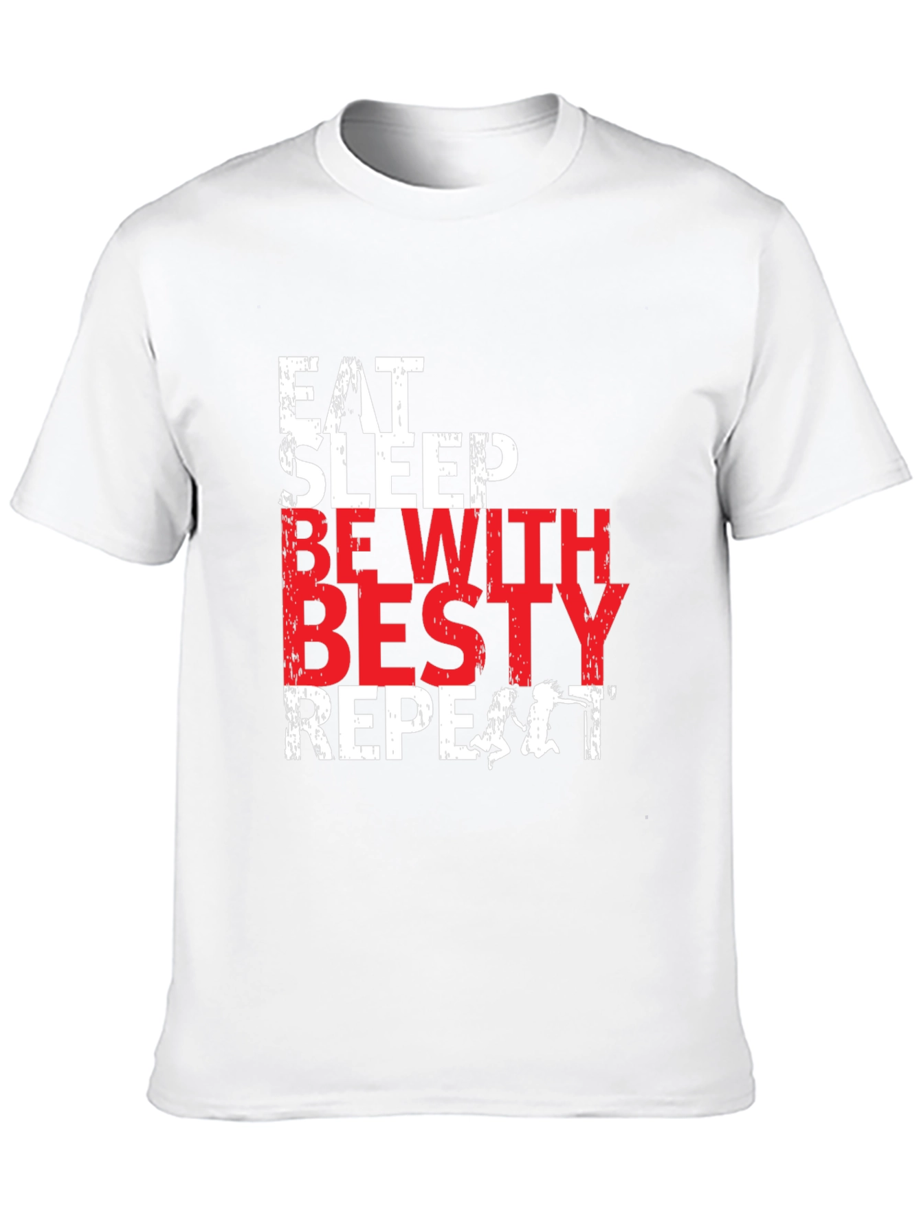 Camiseta Negra: Come Duerme Mejores Amigas Repite