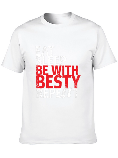 Camiseta Negra: Come Duerme Mejores Amigas Repite