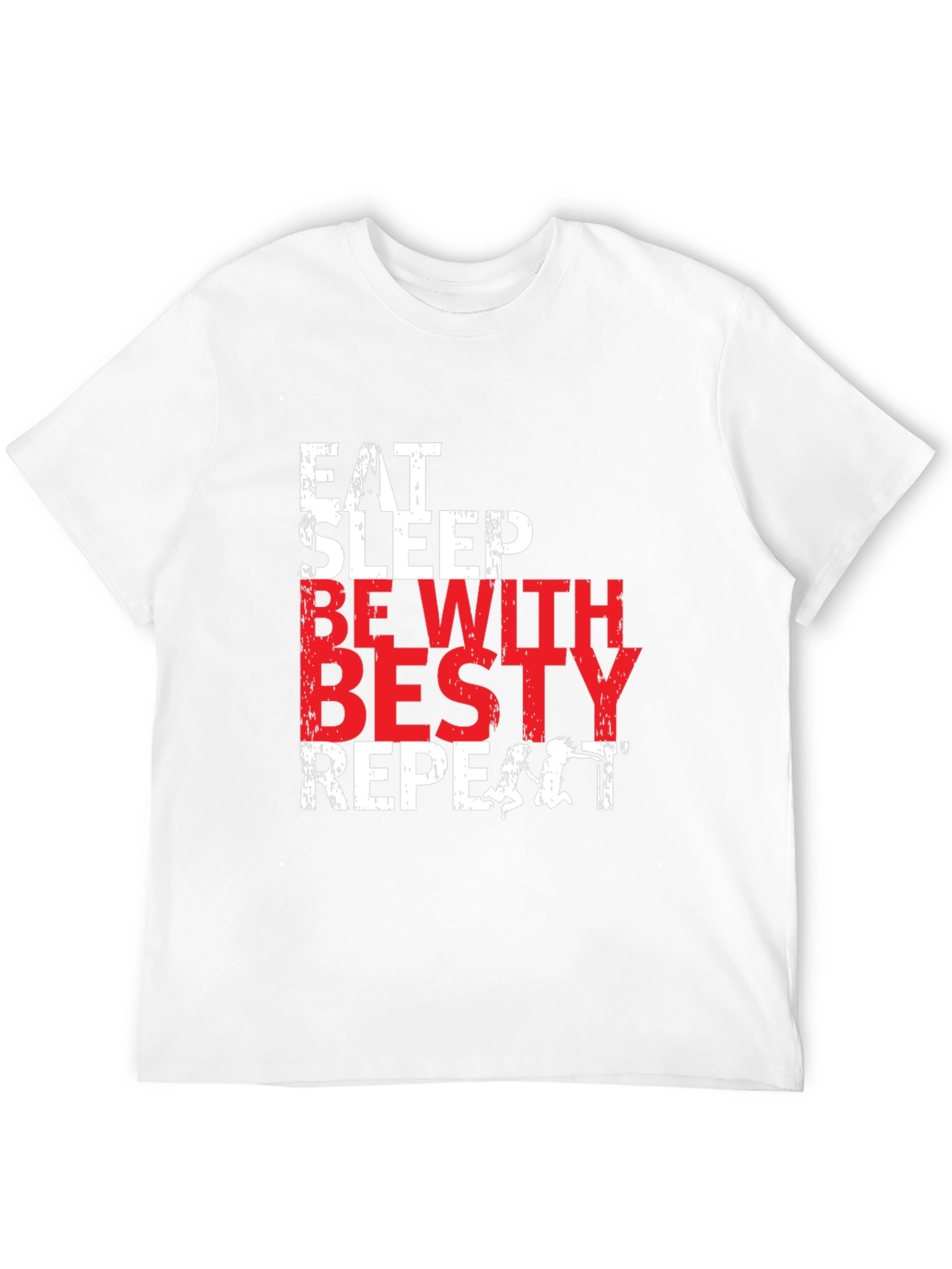 Camiseta Negra: Come Duerme Mejores Amigas Repite