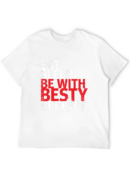 Camiseta Negra: Come Duerme Mejores Amigas Repite