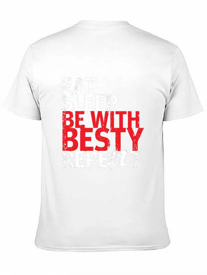 Camiseta Negra: Come Duerme Mejores Amigas Repite