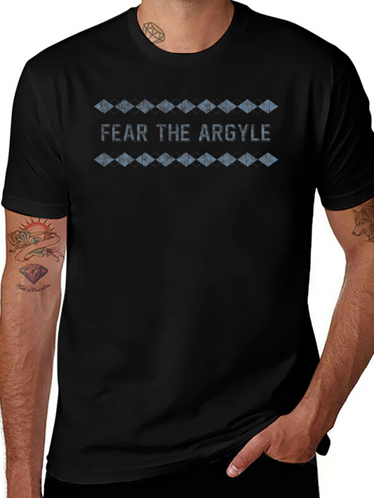 Camiseta Negra Fear the Argyle Diseño Diamantes
