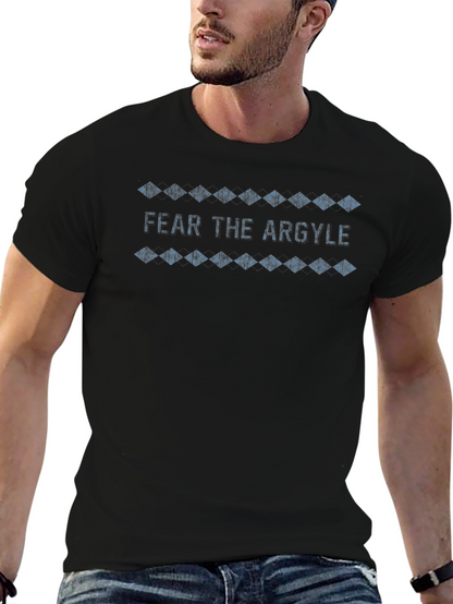 Camiseta Negra Fear the Argyle Diseño Diamantes