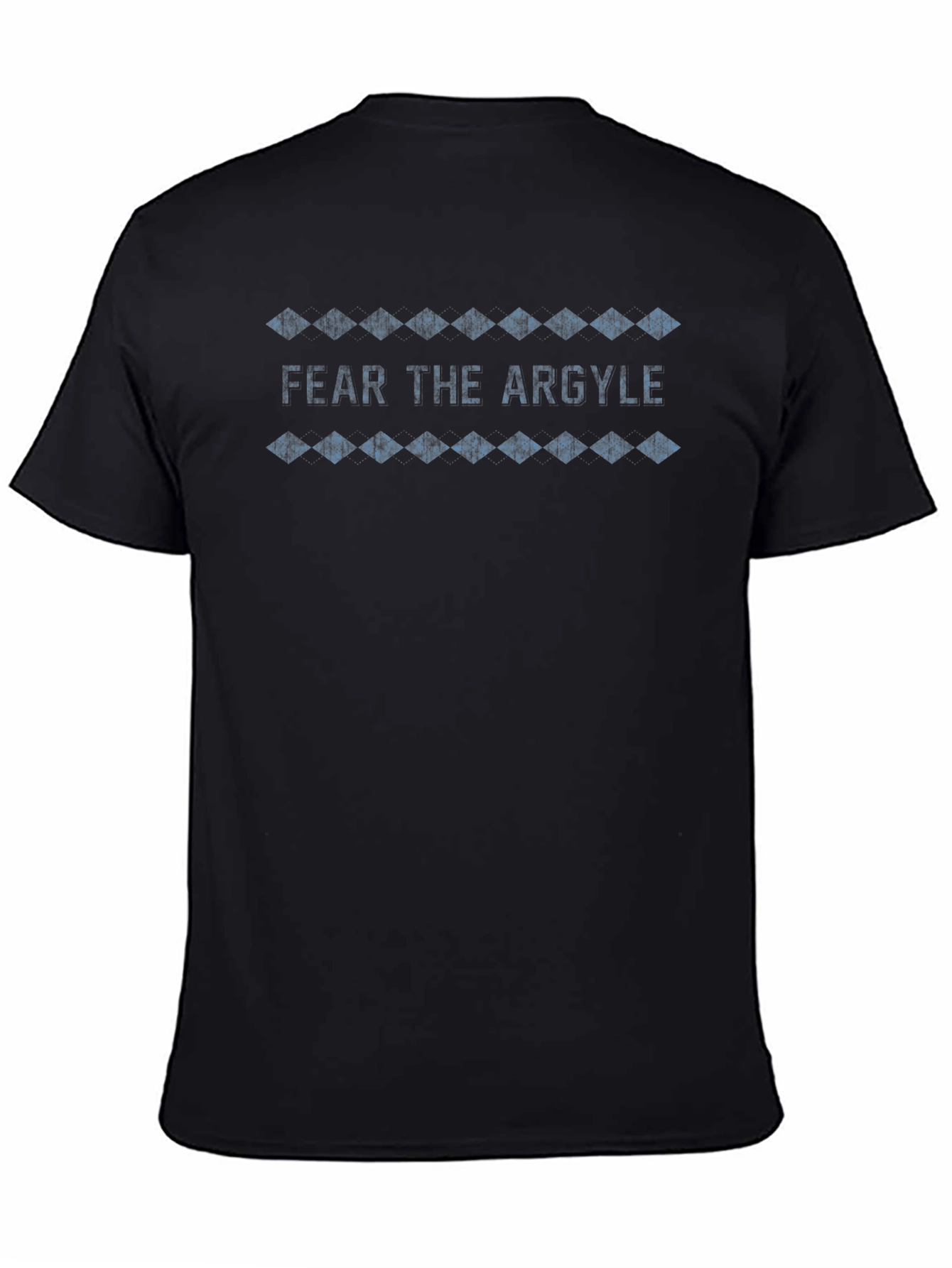 Camiseta Negra Fear the Argyle Diseño Diamantes