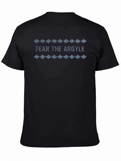 Camiseta Negra Fear the Argyle Diseño Diamantes
