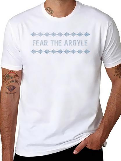 Camiseta Negra Fear the Argyle Diseño Diamantes