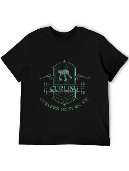 Camiseta Negra Curling Curlers Do It On Ice