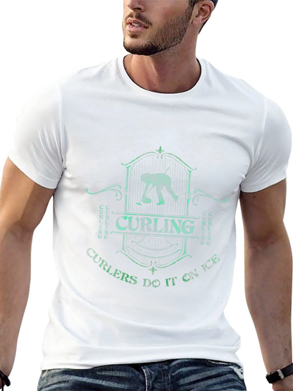 Camiseta Negra Curling Curlers Do It On Ice