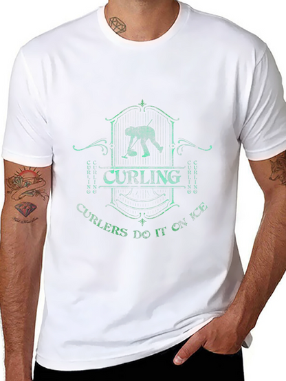 Camiseta Negra Curling Curlers Do It On Ice