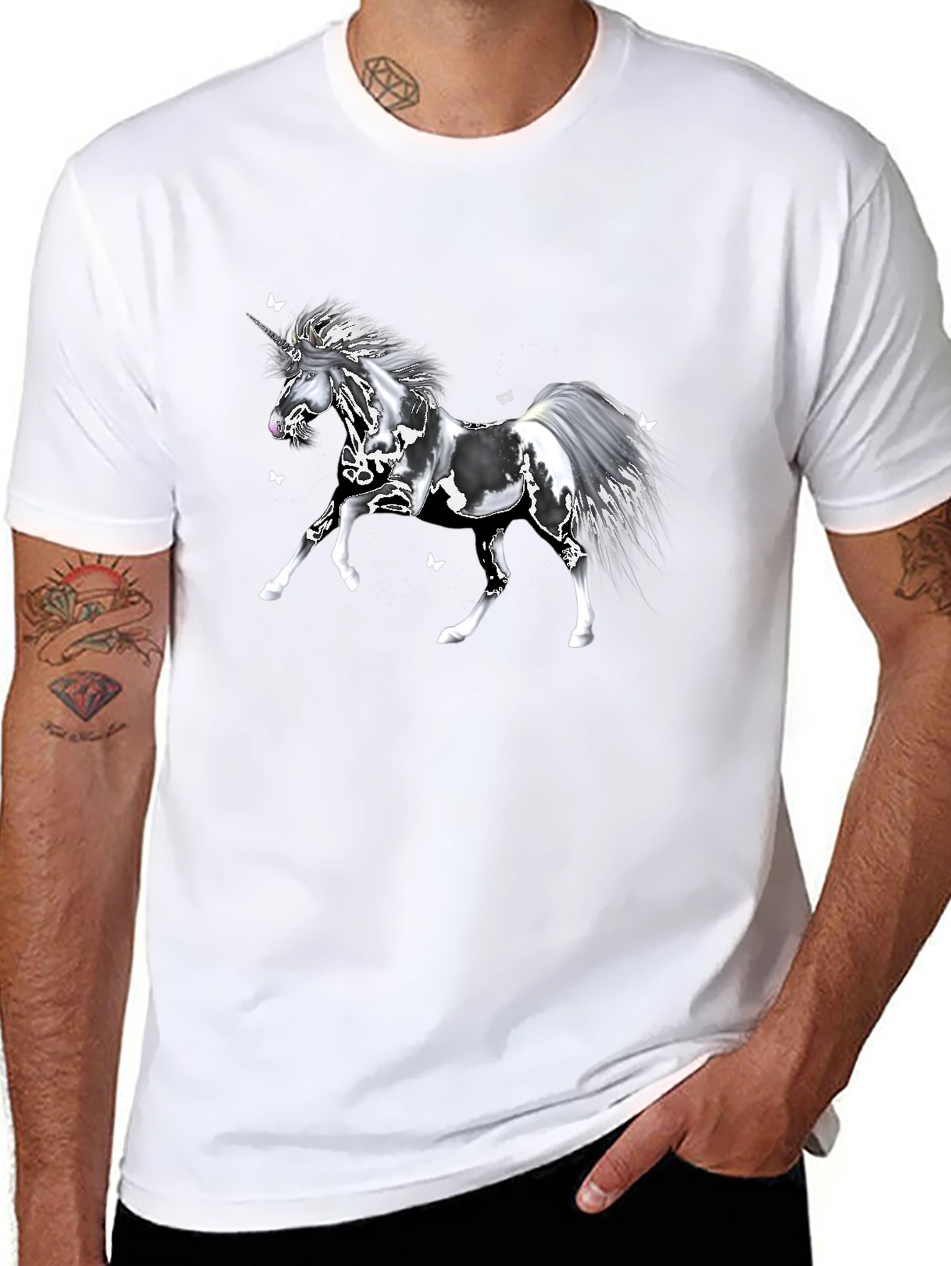 Camiseta Unicornio Mágico Negra