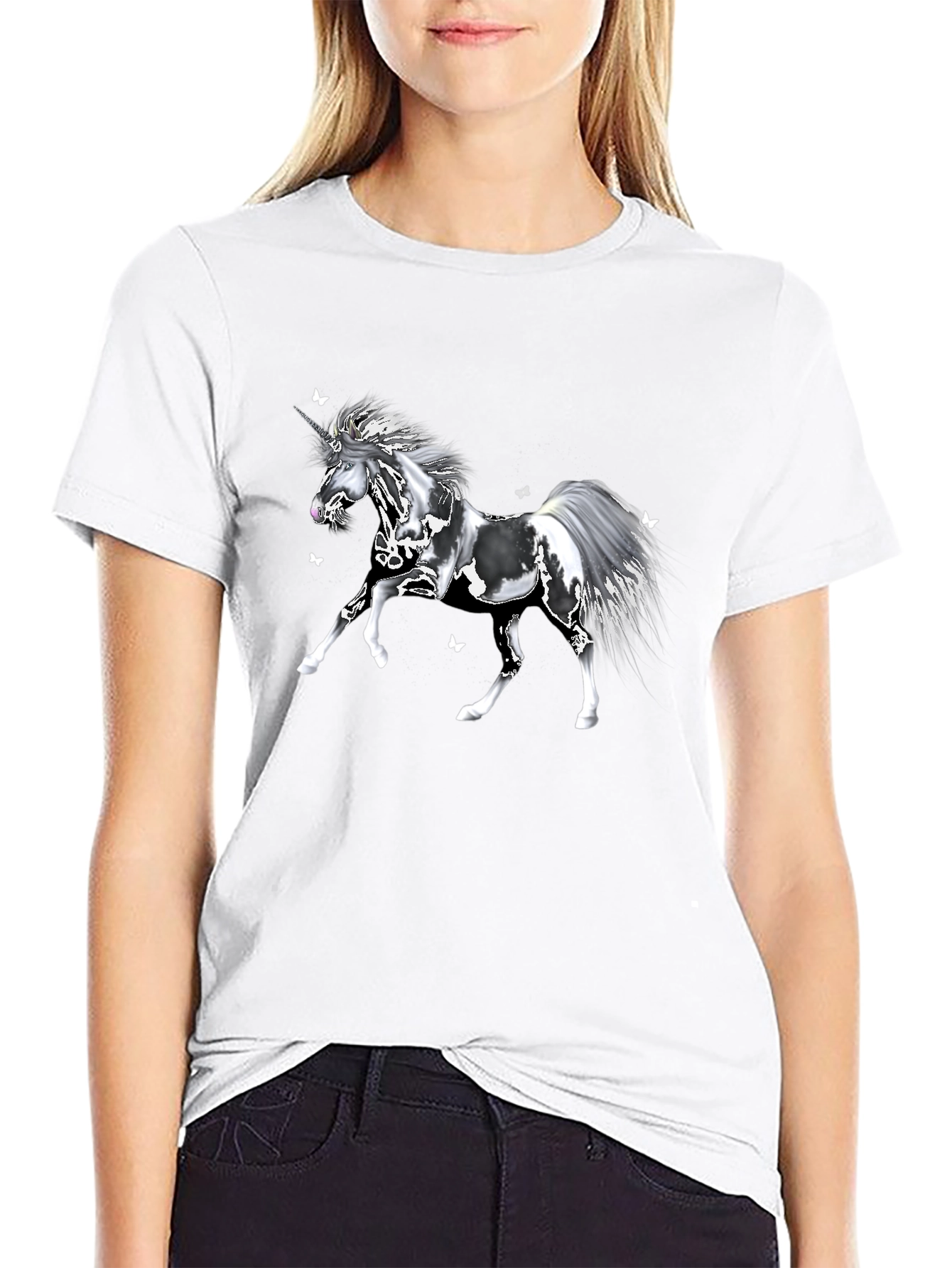 Camiseta Unicornio Mágico Negra