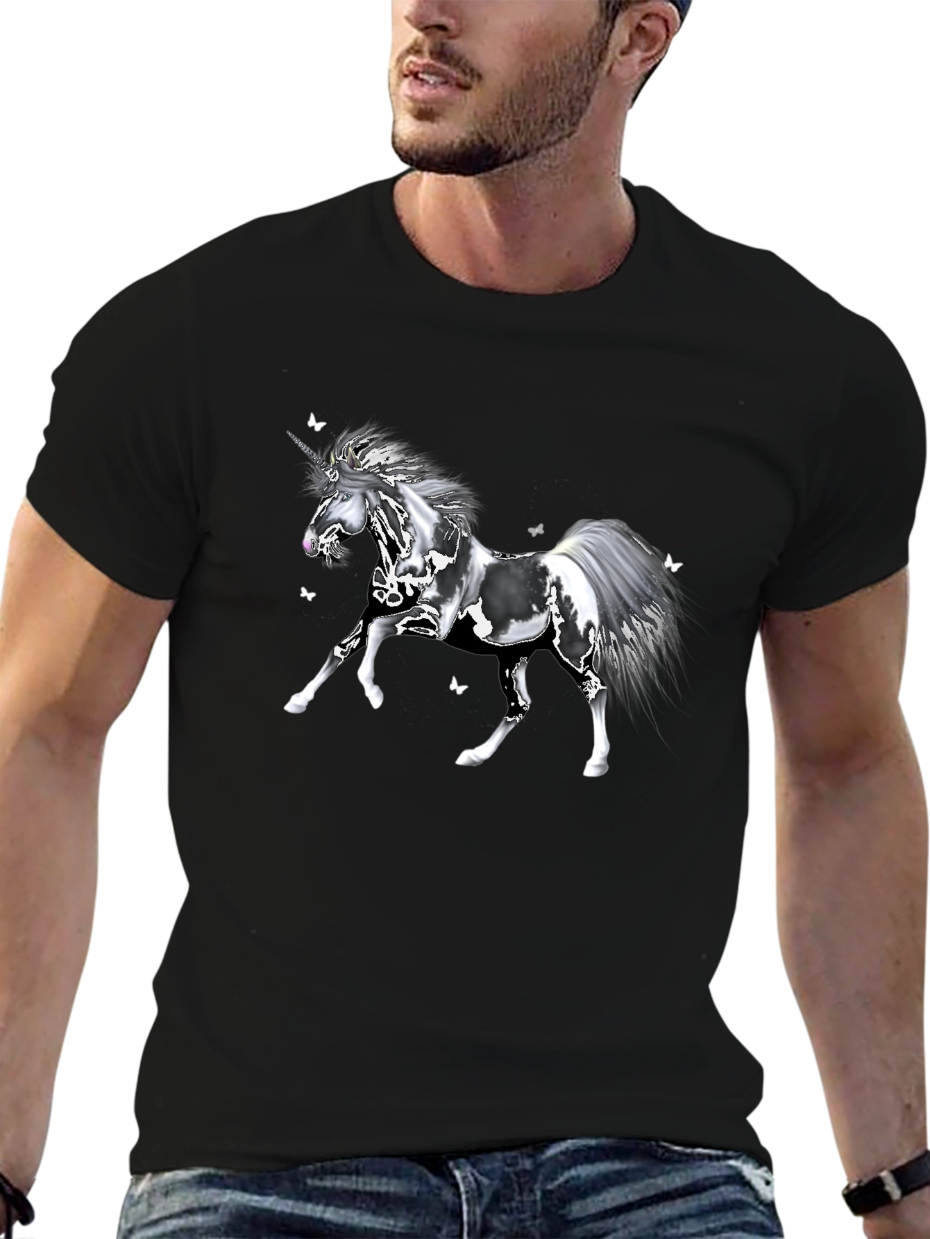 Camiseta Unicornio Mágico Negra