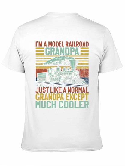 Camiseta Negra: Abuelo Ferrocarril Modelo Cool