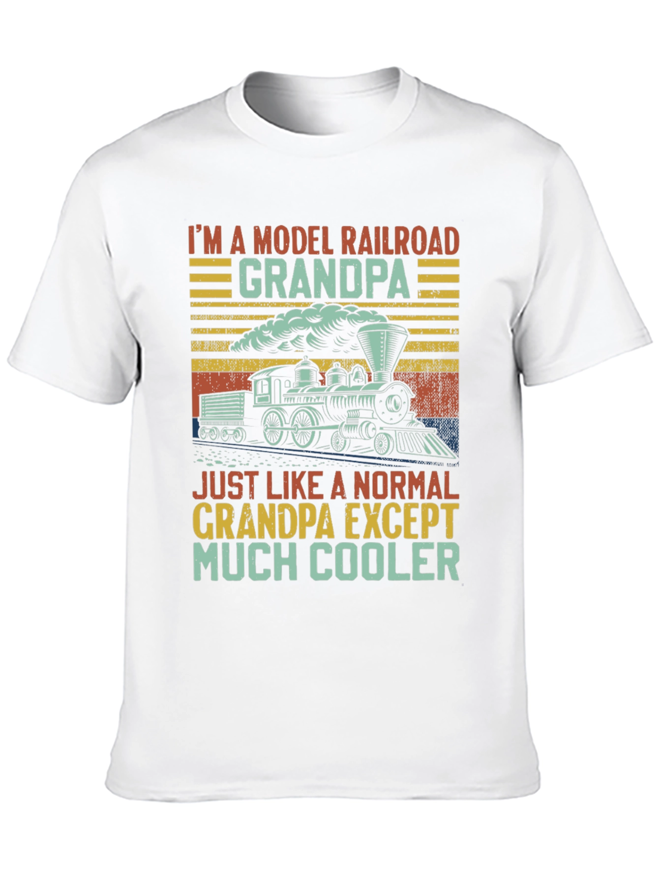 Camiseta Negra: Abuelo Ferrocarril Modelo Cool