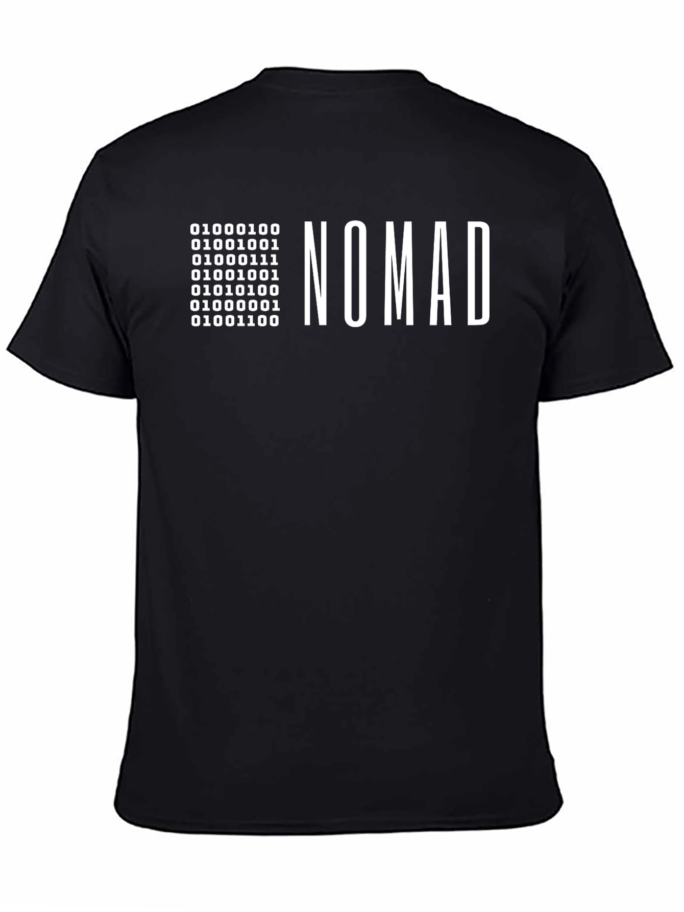 Camiseta Negra Nomad Código Binario para Hombre