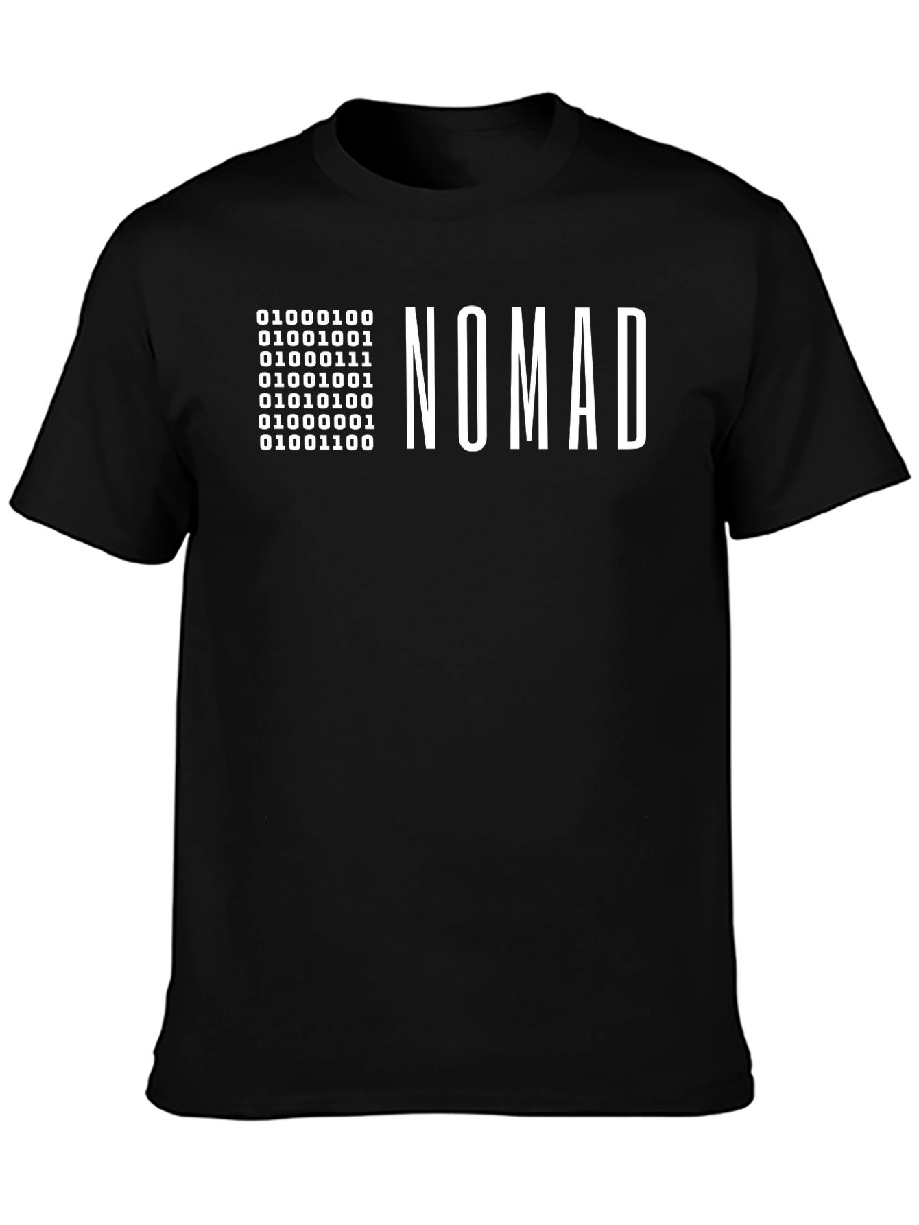 Camiseta Negra Nomad Código Binario para Hombre