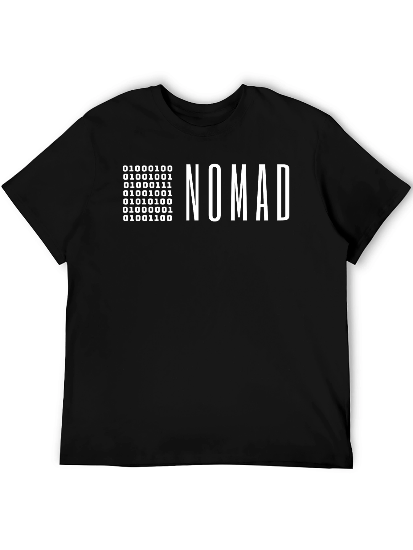 Camiseta Negra Nomad Código Binario para Hombre
