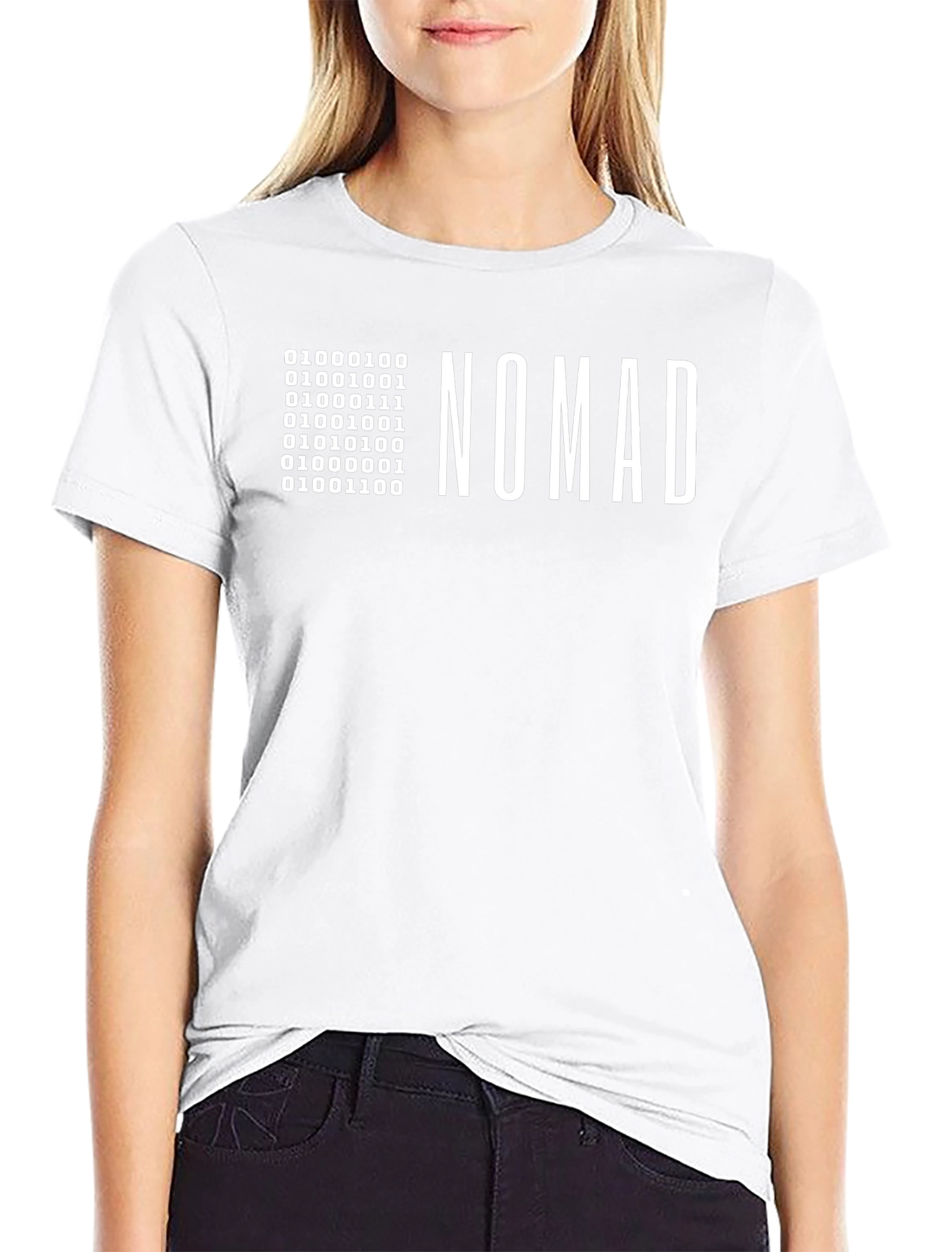 Camiseta Negra Nomad Código Binario para Hombre