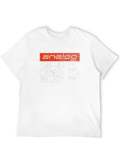 Camiseta Negra Analog Retro para Hombre