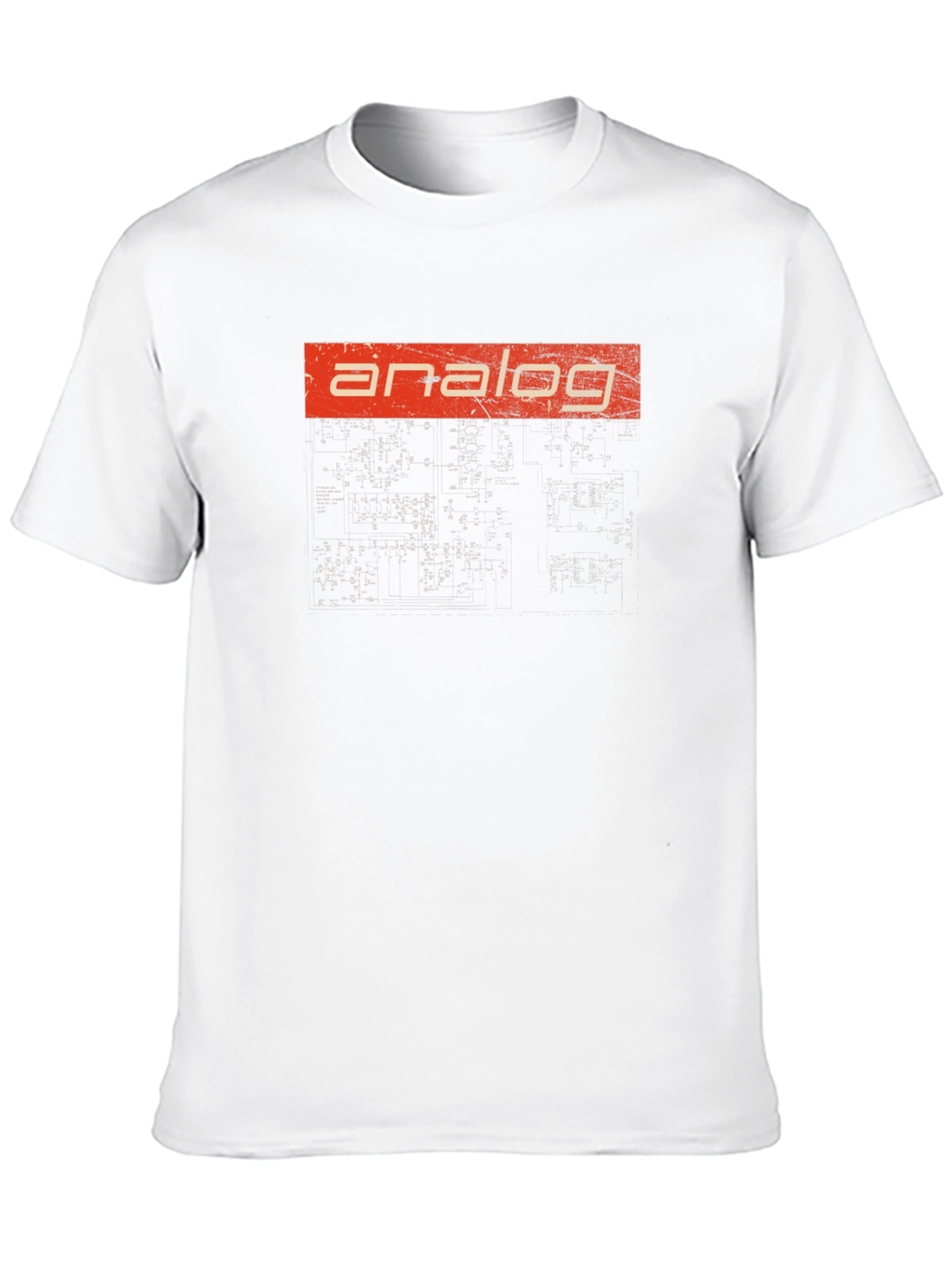 Camiseta Negra Analog Retro para Hombre