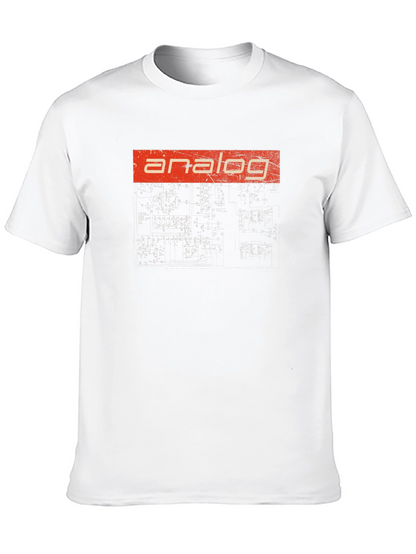 Camiseta Negra Analog Retro para Hombre