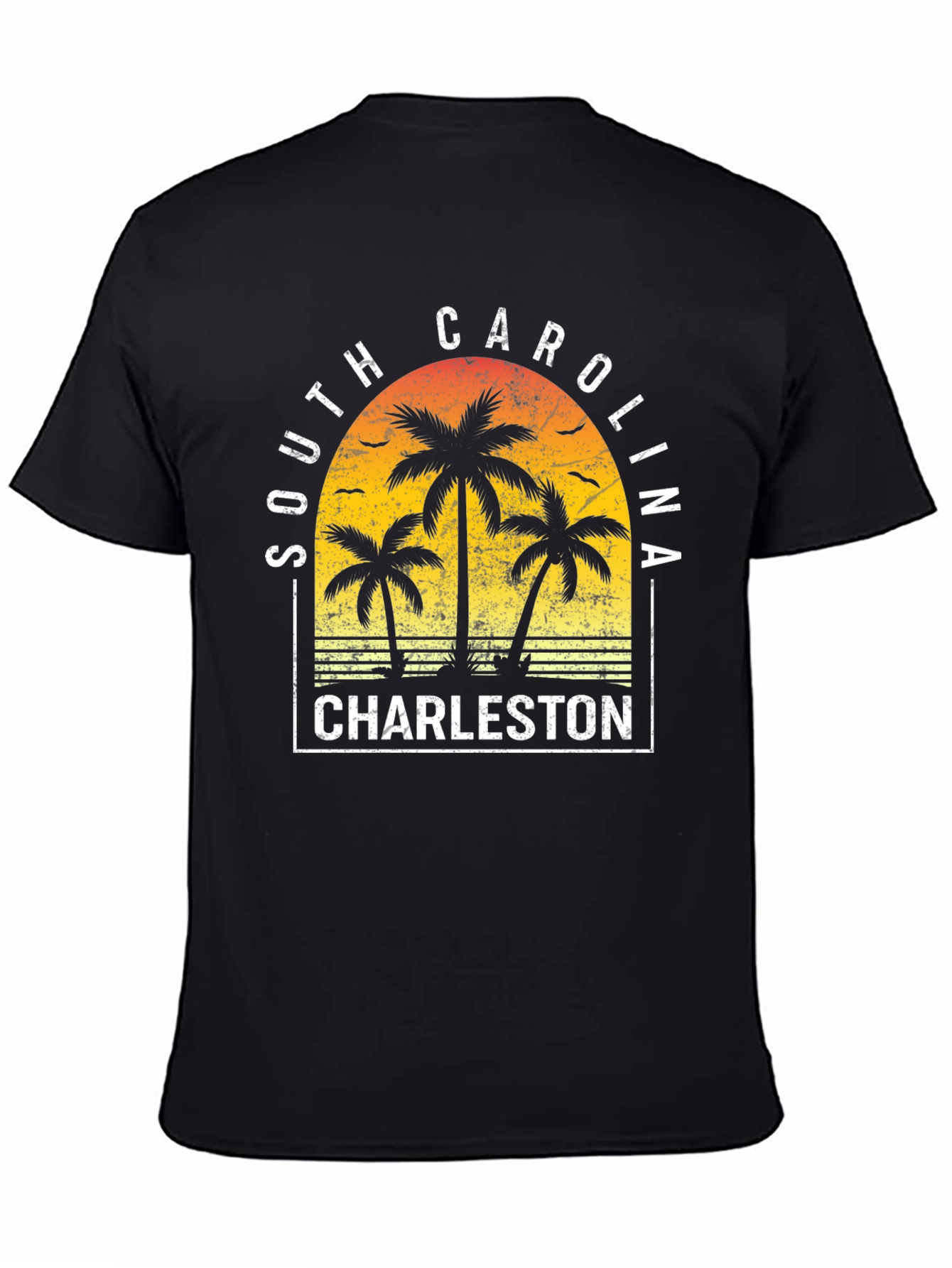 Camiseta Charleston Carolina del Sur diseño tropical
