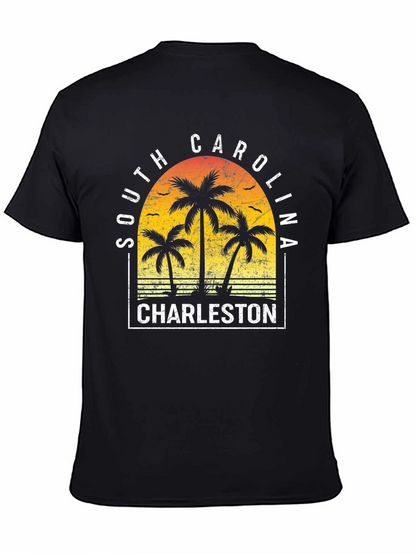 Camiseta Charleston Carolina del Sur diseño tropical