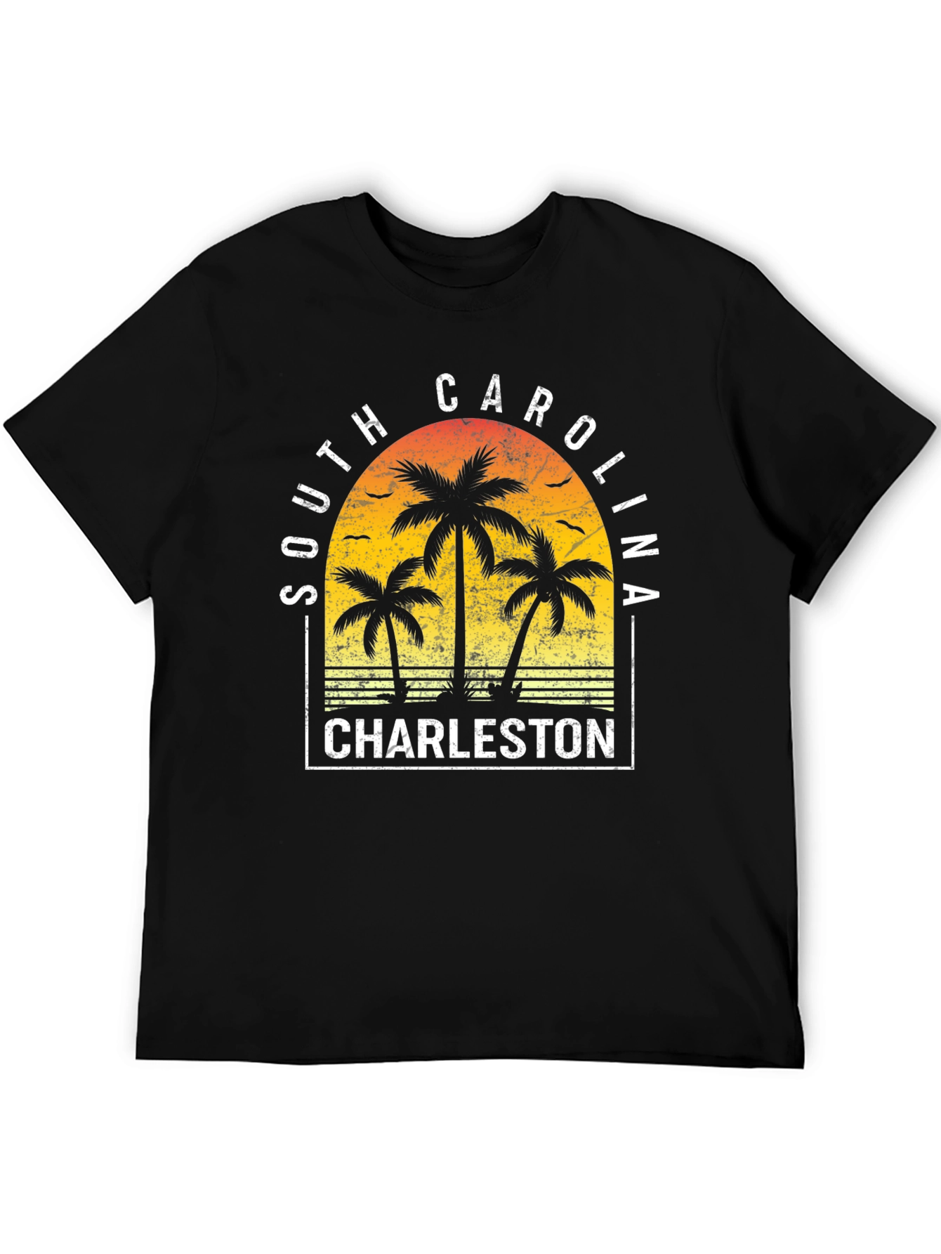 Camiseta Charleston Carolina del Sur diseño tropical