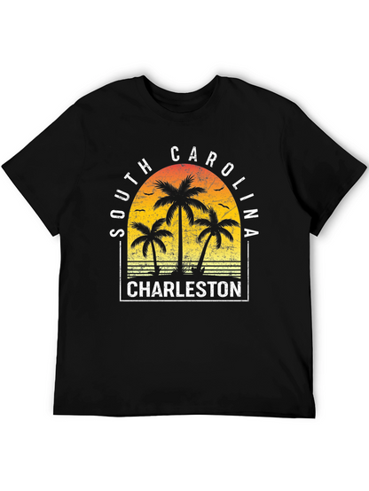 Camiseta Charleston Carolina del Sur diseño tropical