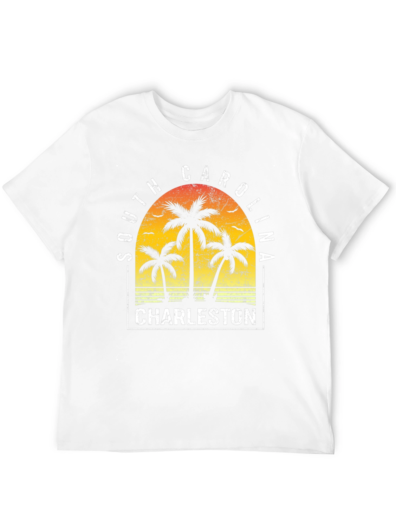 Camiseta Charleston Carolina del Sur diseño tropical